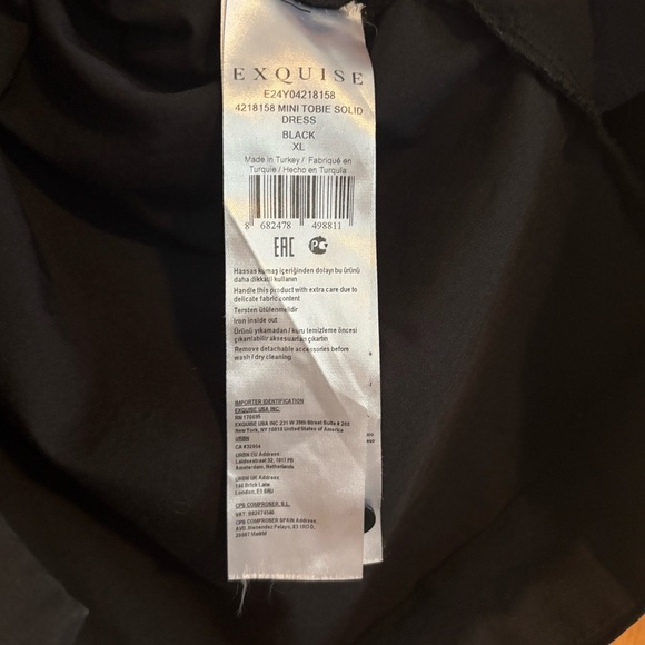 Anthropologie Exquise Tobie Mini Shirt Dress Black Pintuck Poplin XL - Picture 4 of 7